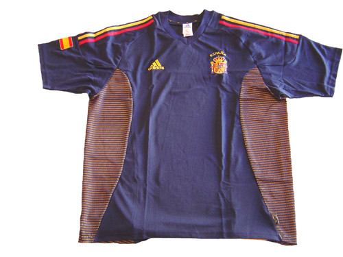 adidas 2002日韓Ｗ杯 スペイン代表 3rdユニフォーム ADIDAS SPAIN 2002 NAVY BLUE 3RD JERSEY - Soccer Plus
