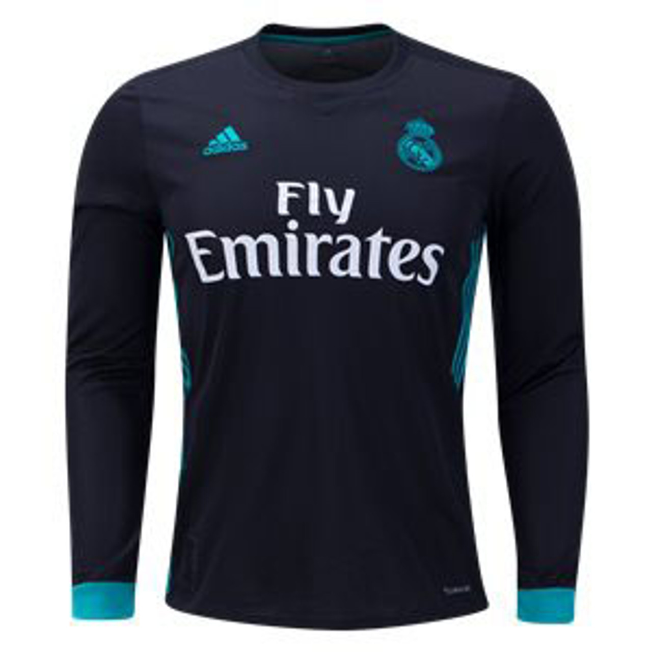 ADIDAS REAL MADRID 2018 AWAY BLACK L S JERSEY Soccer Plus