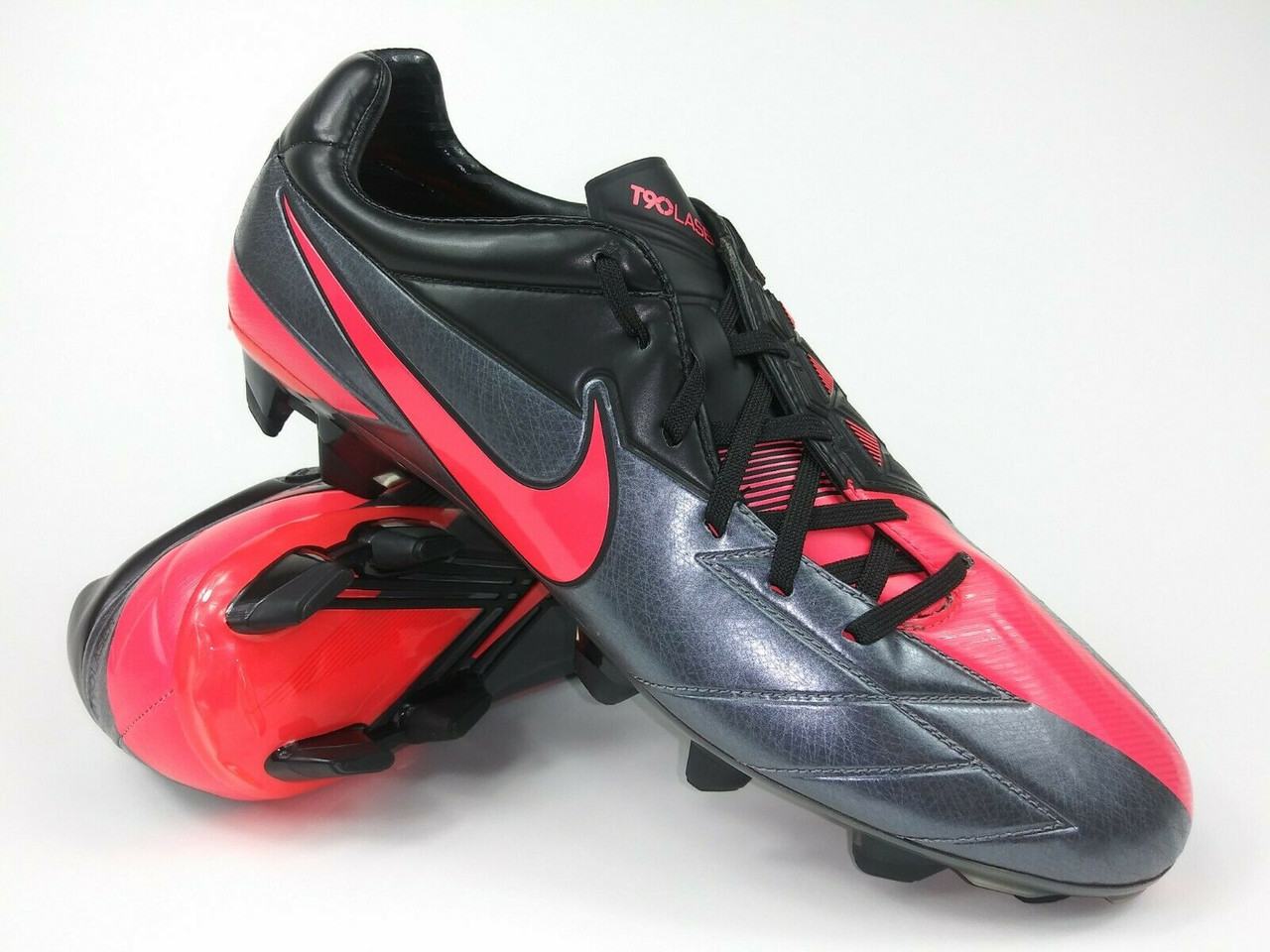 Urimelig kampagne Revolutionerende NIKE T90 LASER IV FG Soccer Cleats SILVER/PINK - Soccer Plus