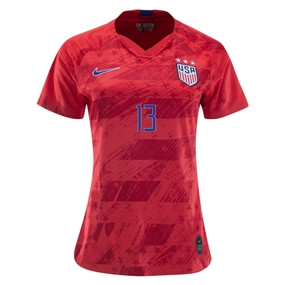 NIKE USA 2019 WOMEN'S AWAY `MORGAN` JERSEY RED Soccer Plus