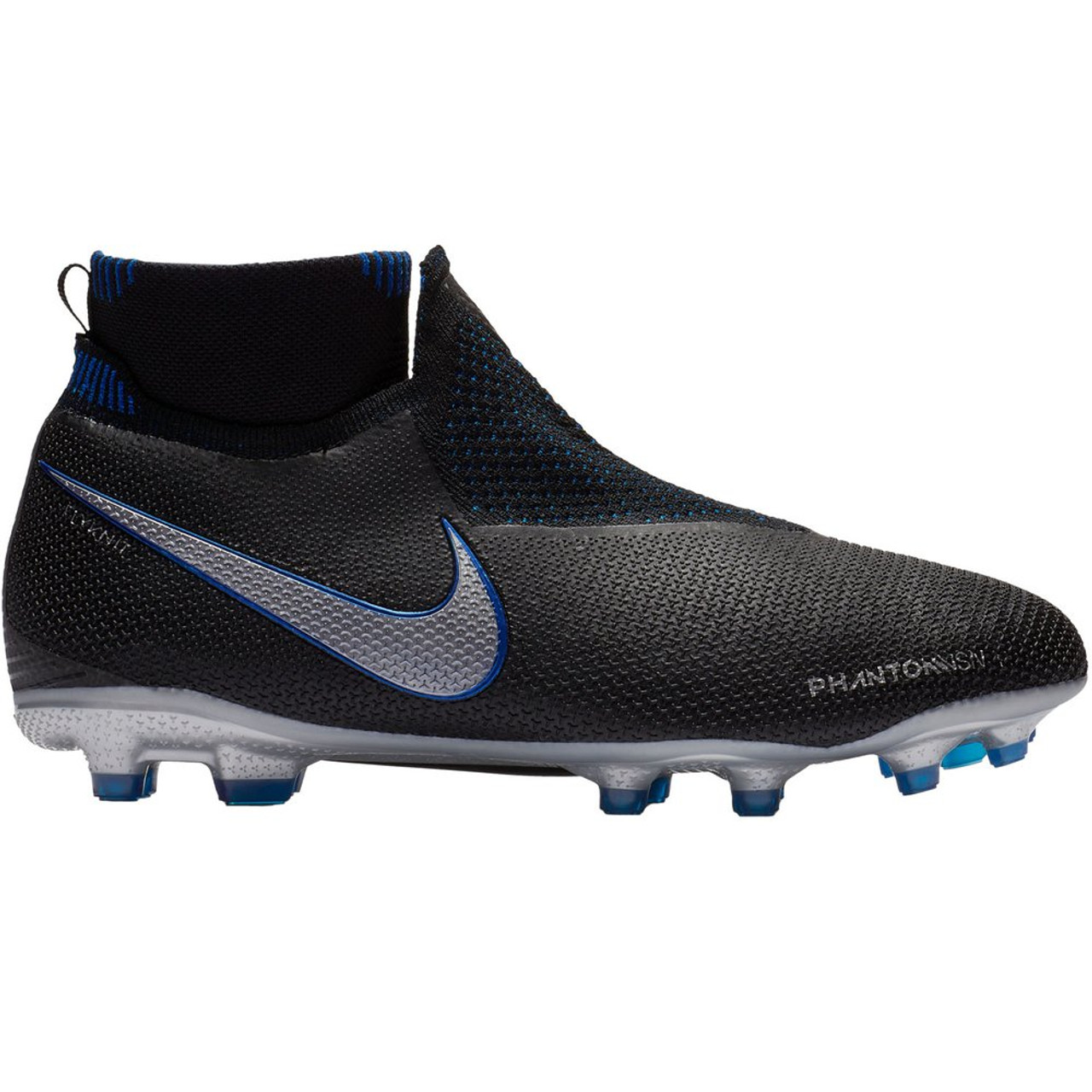 NIKE JR PHANTOM VSN Elite DF/ FG Black/silver/Blue