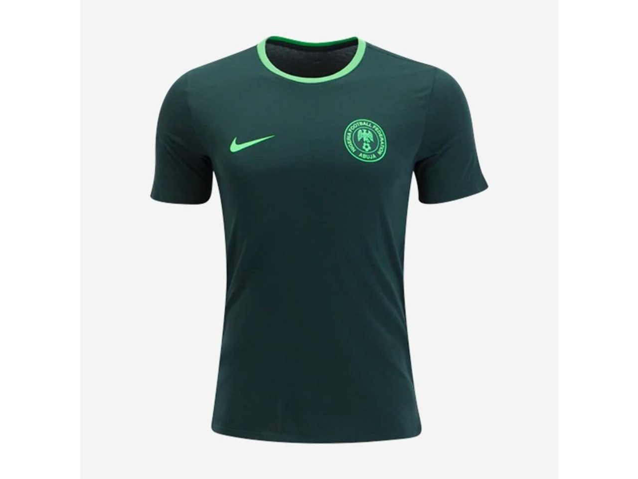 NIKE NIGERIA 2018 CREST T-SHIRT GREEN - Soccer