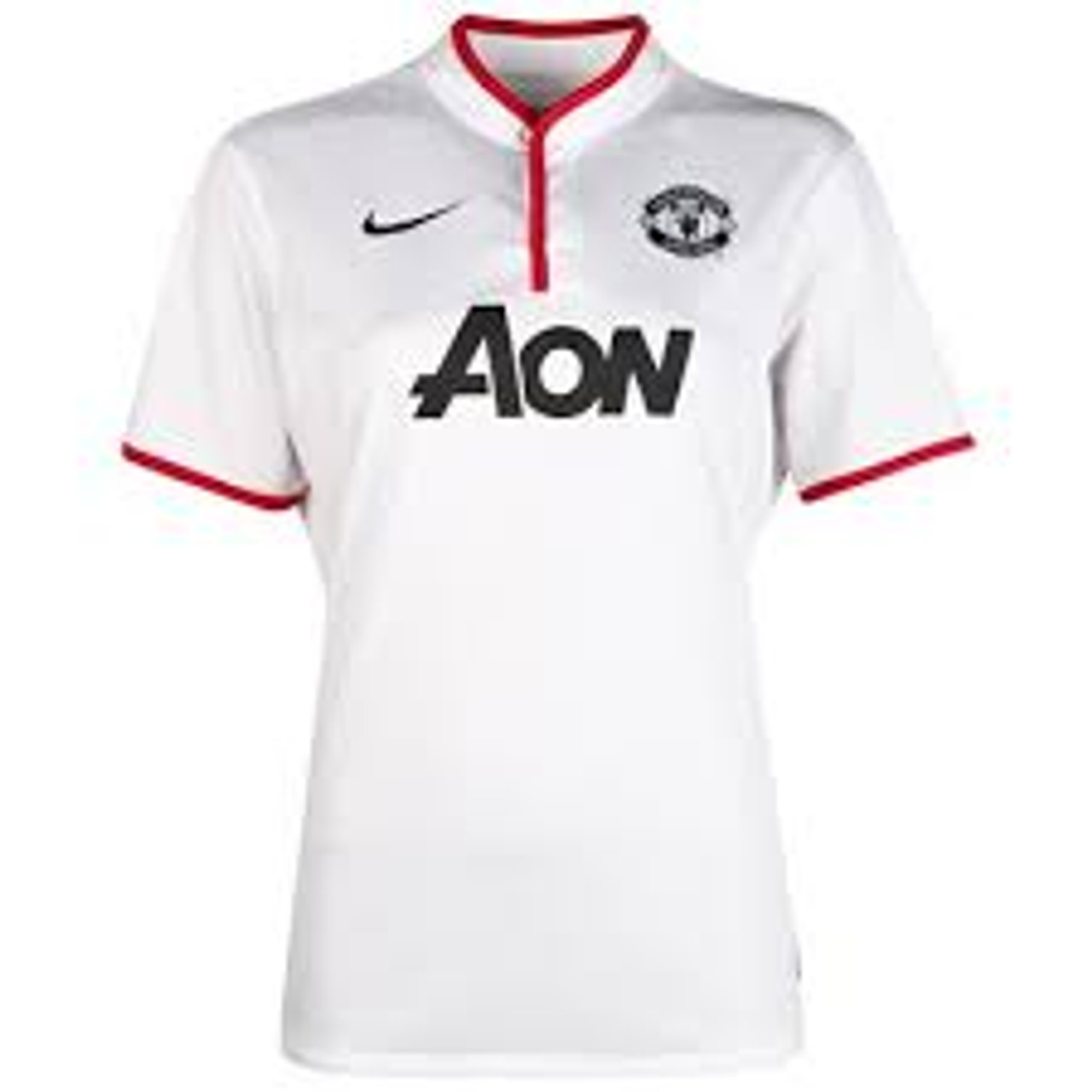 manchester united aon white jersey