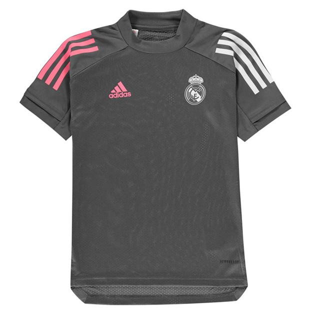 ADIDAS REAL MADRID 2020/21 TRAINING JSY GREY - Soccer Plus