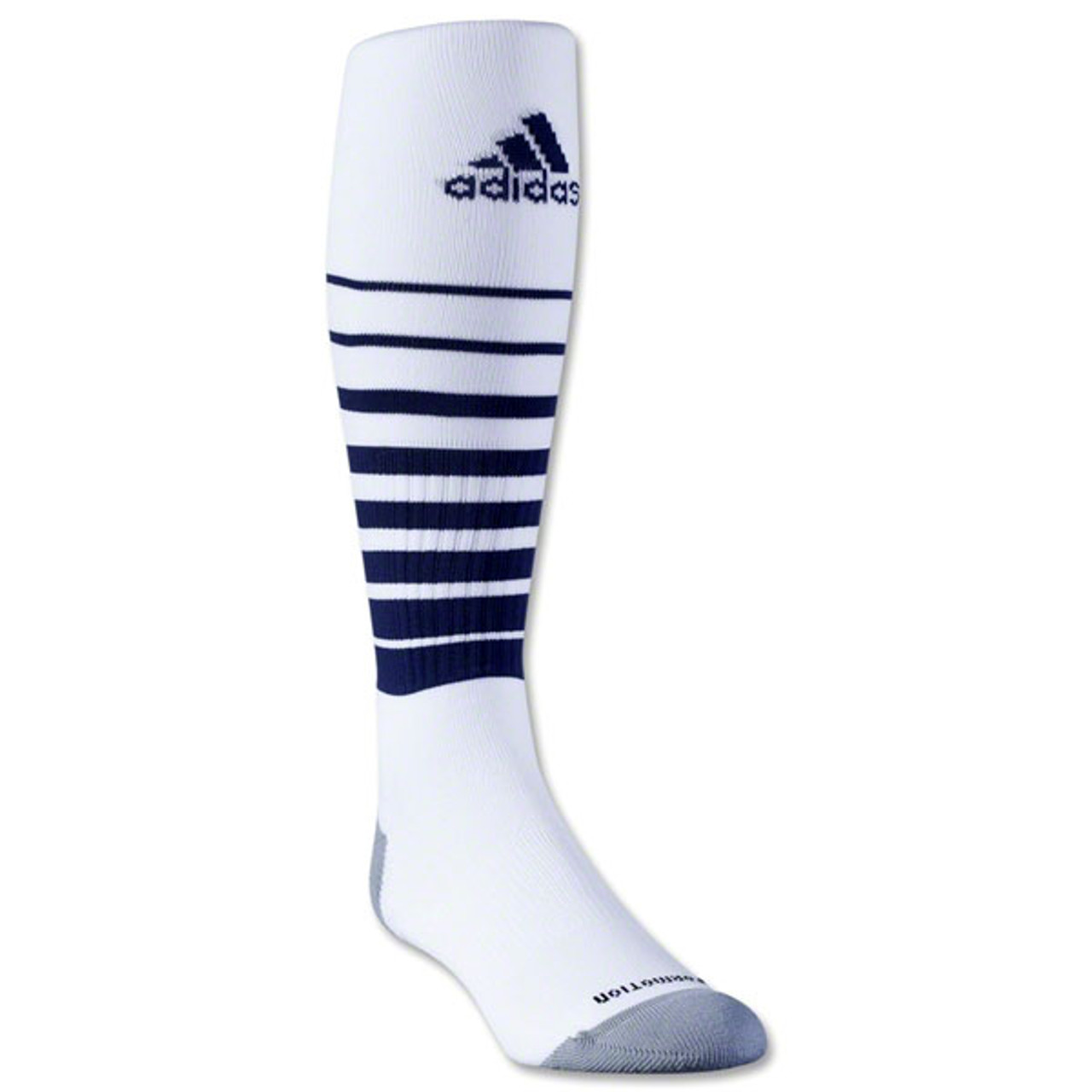 adidas white and blue soccer socks