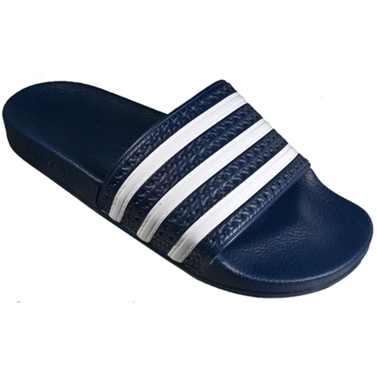 navy adidas slides