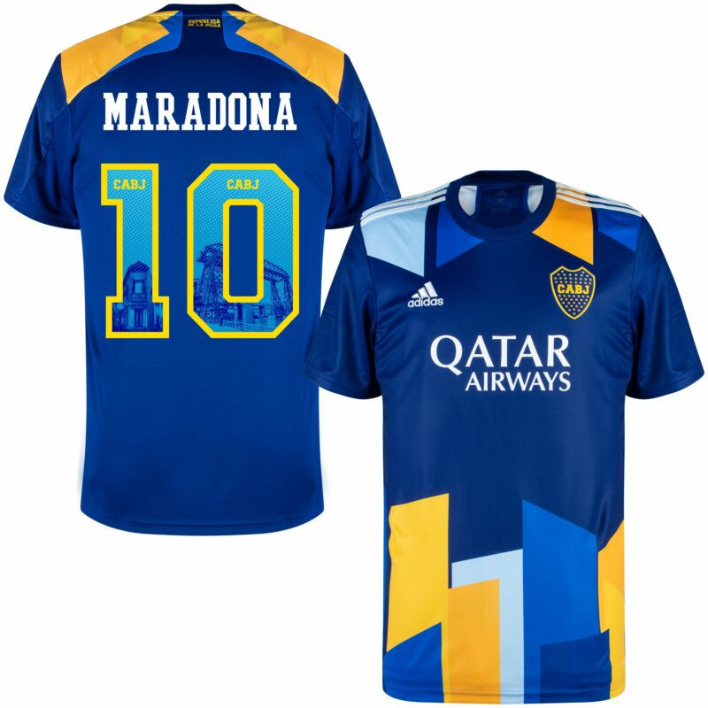 ADIDAS BOCA JUNIORS 2021 MARADONA 3RD JERSEY - Soccer Plus