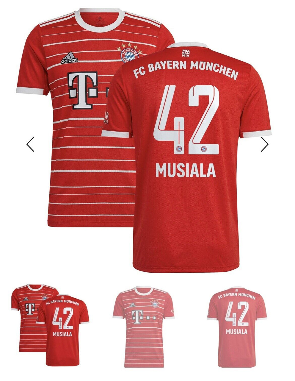 ADIDAS BAYERN MUNICH 2022/23 MUSIALA HOME JERSEY