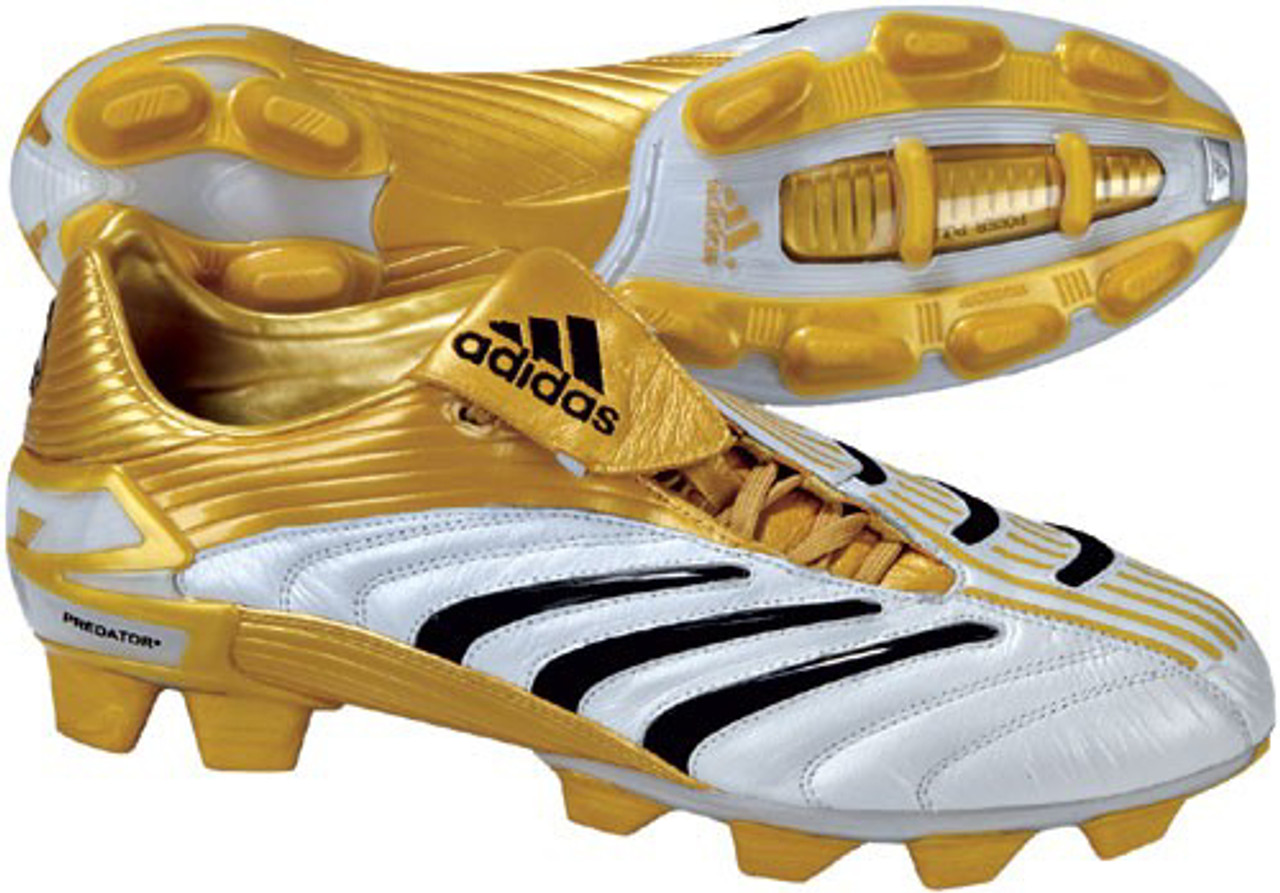 white and gold adidas soccer cleats