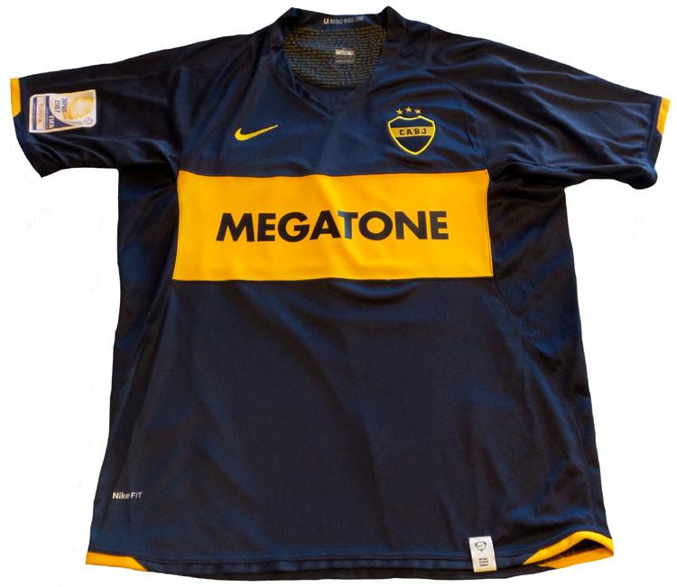 NIKE BOCA JUNIORS 2007 `MARADONA` AUTOGRAPHED HOME JERSEY - Soccer Plus
