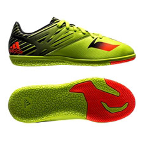 ADIDAS MESSI 15.3 Junior indoor soccer shoes slime green