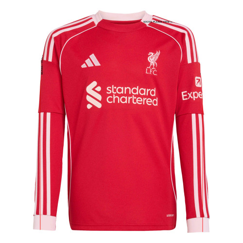 Adidas Liverpool 25/26 Kids Long Sleeve Home Jersey