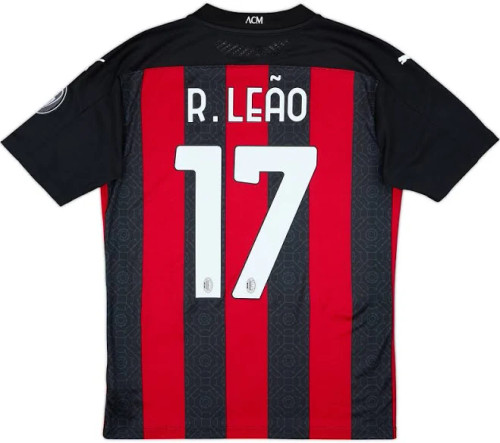 AC MILAN 2021/22 AUTHENTIC HOME R. LEAO  JERSEY