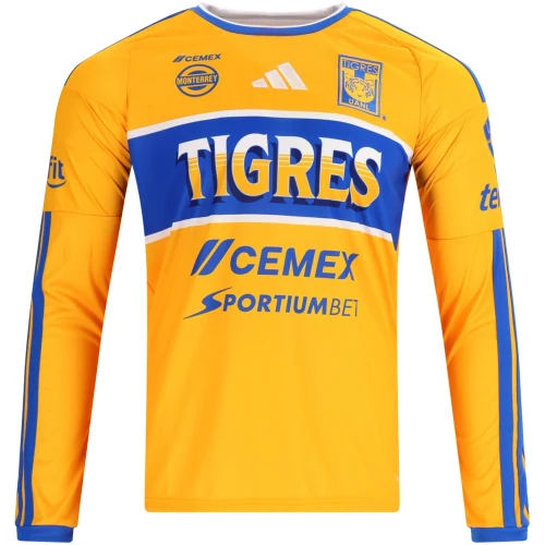 Adidas Tigres 26/27 L/ S Home Jersey