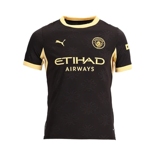 Manchester City 26/27   Away   Kid's Jersey   Black/Yellow.