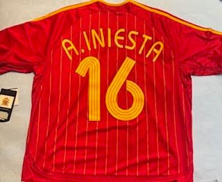 ADIDAS SPAIN 2006 HOME `INIESTA` JERSEY