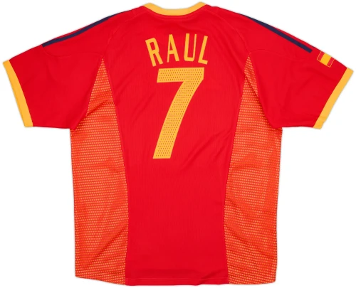Adidas Spain world cup 2002 home red/gold shirt