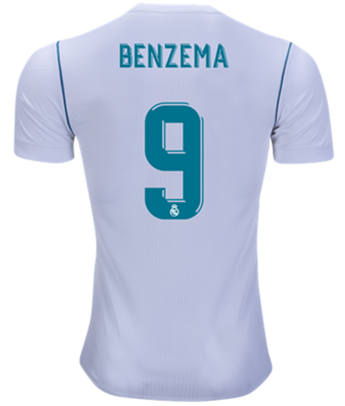 ADIDAS REAL MADRID 2018 AUTHENTIC HOME BENZEMA  JERSEY