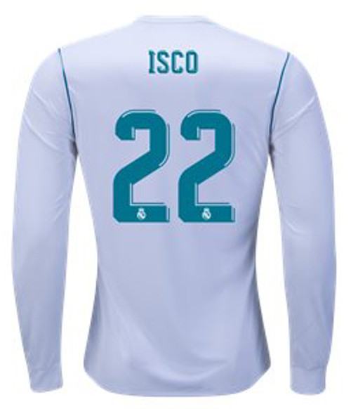 ADIDAS REAL MADRID 2018 ISCO  L/S HOME JERSEY