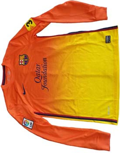 NIKE BARCELONA 2013 AWAY L/S JERSEY Safety Orange/Tour Yellow