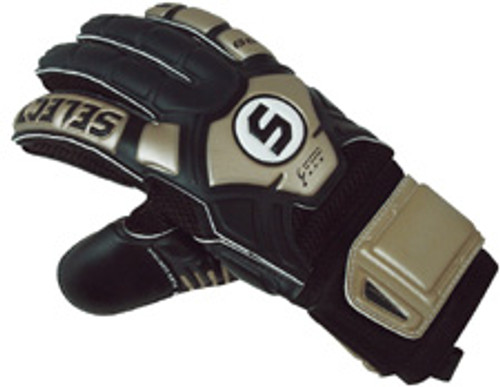 Select 66 Soccer Goalkeeper Gloves Finger Save black/gold