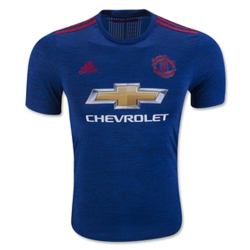 ADIDAS MANCHESTER UNITED 2017 AWAY BLUE AUTHENTIC JERSEY