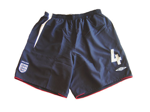 UMBRO ENGLAND 2007 HOME SHORT NAVY BLUE 