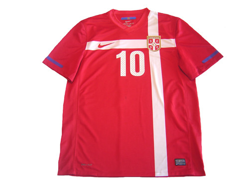 NIKE SERBIA 2010 AWAY RED JERSEY 