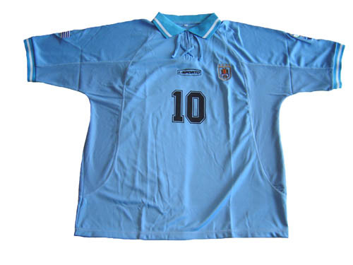 TENFIELD URUGUAY 2002 HOME A. RECOBA JERSEY - Soccer Plus