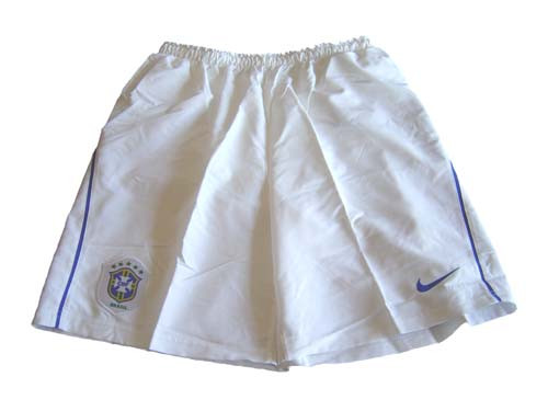 NIKE BRAZIL 2006 HOME SHORT WHITE