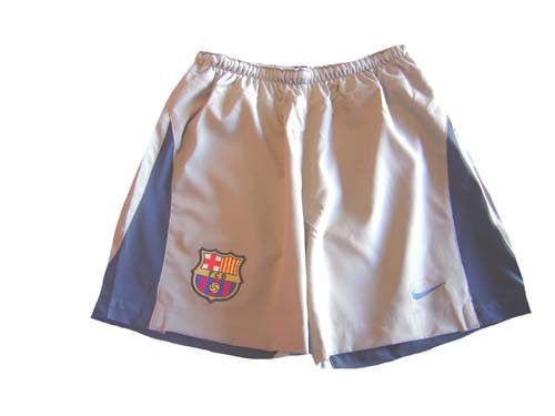 NIKE BARCELONA 2004 AWAY SHORT GREY