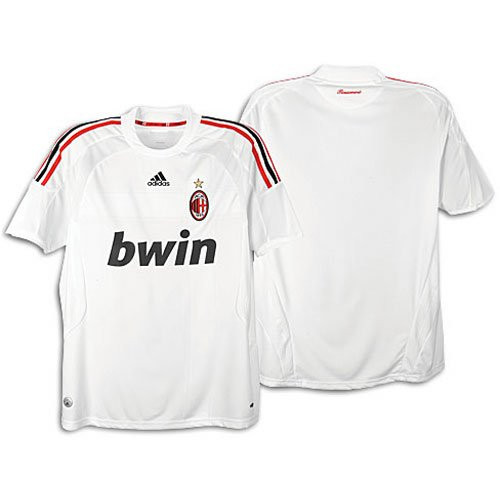 ADIDAS AC MILAN 2008 AWAY JERSEY WHITE - Soccer Plus