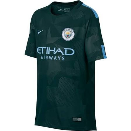 NIKE MANCHESTER CITY 2018 BOYS 3RD JERSEY GREY