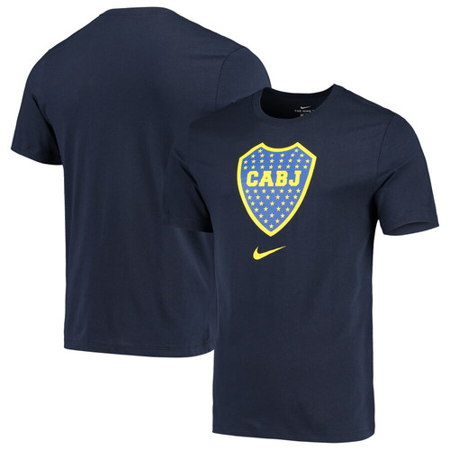 NIKE BOCA JUNIORS 2020 EVERGREEN CREST T-SHIRT NAVY