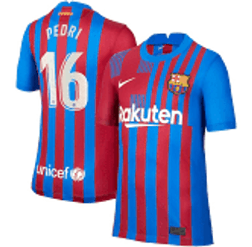 NIKE BARCELONA 2021/22 HOME PEDRI JERSEY