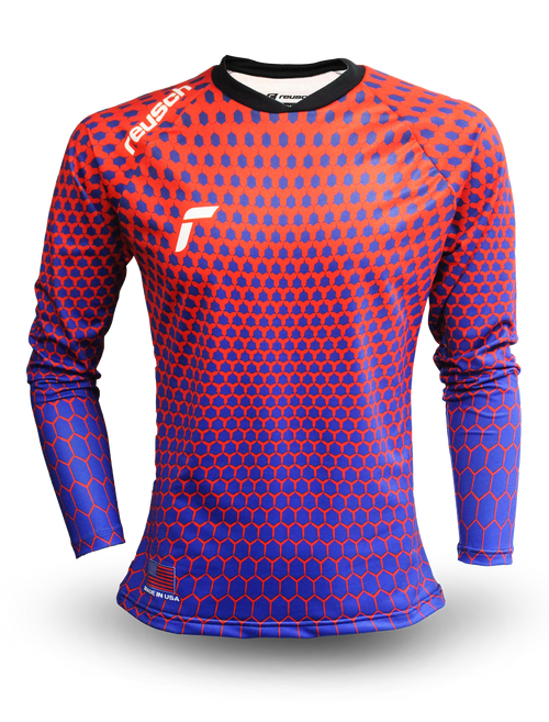 Reusch Women's Hexicon Pro-Fit LS GK Jersey - Navy Blue / Red / White