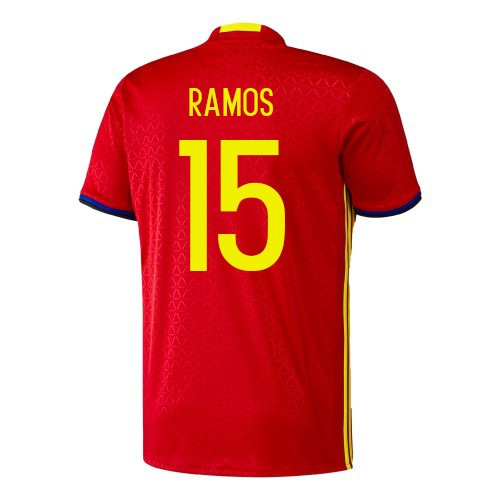 ADIDAS SPAIN 2016 OFFICIAL HOME RAMOS JERSEY - Soccer Plus