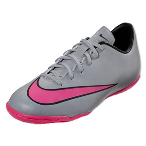 NIKE MERCURIAL VICTORY IC wolf grey/pink indoor soccer shoes - Soccer Plus
