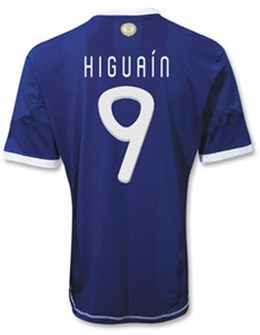ADIDAS ARGENTINA 2010 `HIGUAIN` AWAY JERSEY BLUE - Soccer Plus