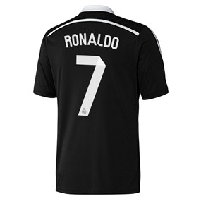 ADIDAS REAL MADRID 2015 BLACK 3RD `RONALDO` JERSEY - Soccer Plus