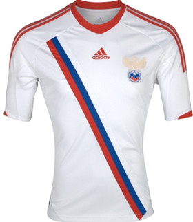 ADIDAS RUSSIA 2012 AWAY WHITE JERSEY - Soccer Plus