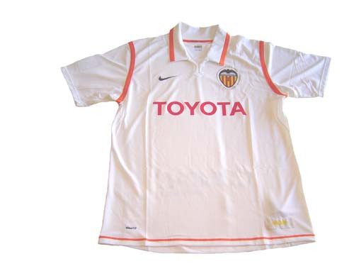 NIKE VALENCIA 2008 HOME JERSEY WHITE - Soccer Plus