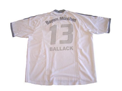 ADIDAS BAYERN MUNICH 2004 AWAY `BALLACK` WHITE JERSEY - Soccer Plus