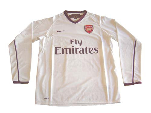 NIKE ARSENAL 2008 AUTHENTIC AWAY L/S JERSEY WHITE - Soccer Plus