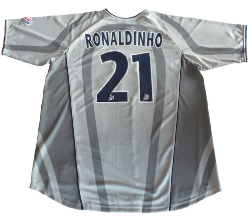 NIKE PARIS SAINT- GERMAIN 2003 `RONALDINHO` AWAY JERSEY GREY