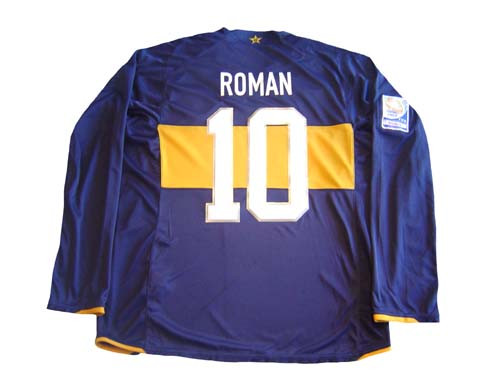 NIKE BOCA JUNIORS 2007 HOME `ROMAN` L/S JERSEY - Soccer Plus