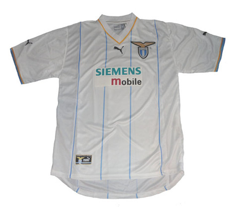 PUMA S.S. LAZIO 2001 AWAY EURO JERSEY WHITE - Soccer Plus