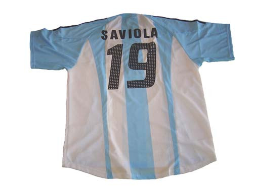 ADIDAS ARGENTINA 2002 `SAVIOLA` AUTHOGRAPHED JERSEY - Soccer Plus