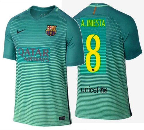 NIKE BARCELONA 2017 `INIESTA` Vapor Match 3RD Soccer Jersey