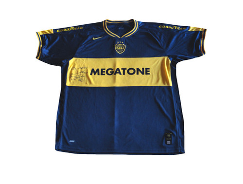 NIKE BOCA JUNIORS 2007 `MARADONA` AUTOGRAPHED HOME